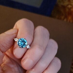 Fragrant Jewels Teal Gemstone Silver Ring